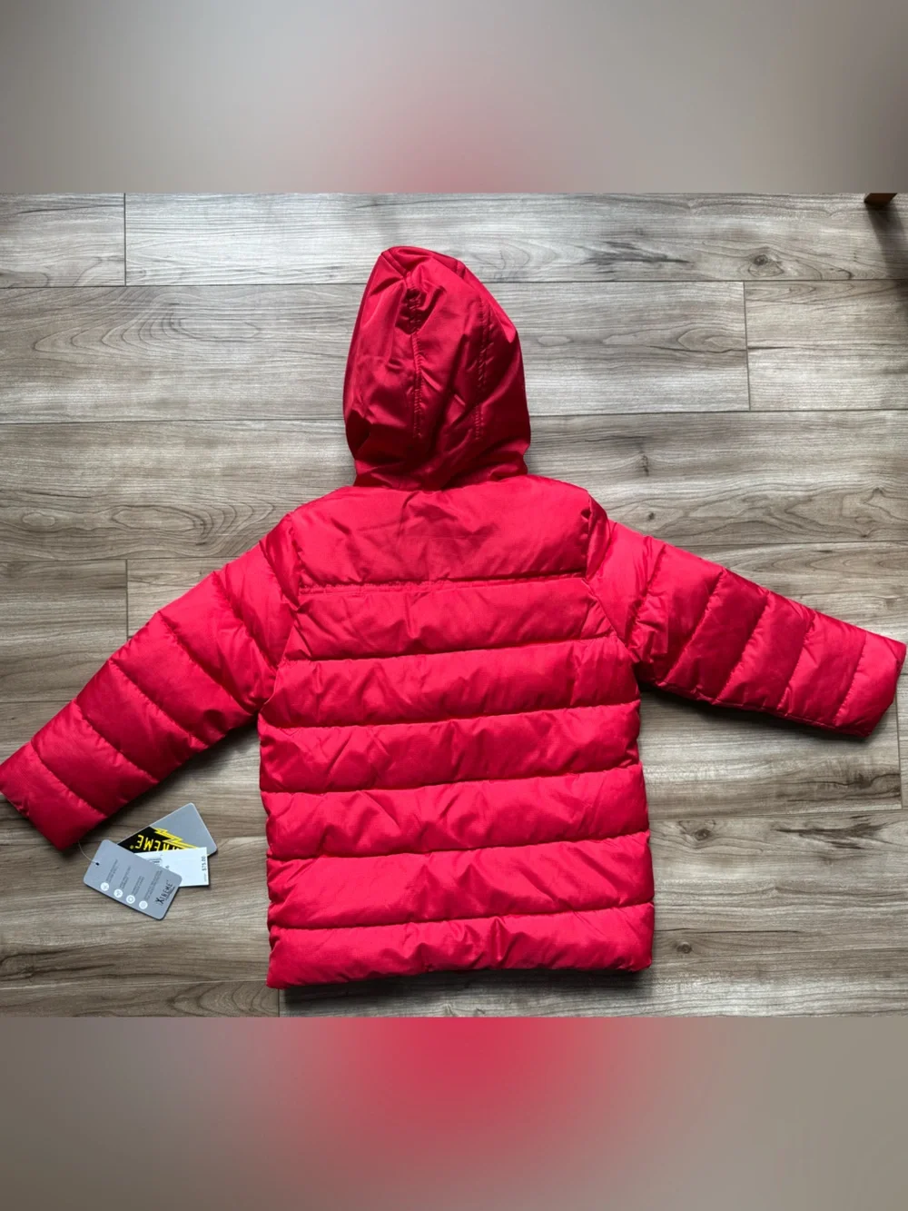 IXtreme Boys' Ripstop Mini Puffer Jacket with Beanie Red 5/6 NEW